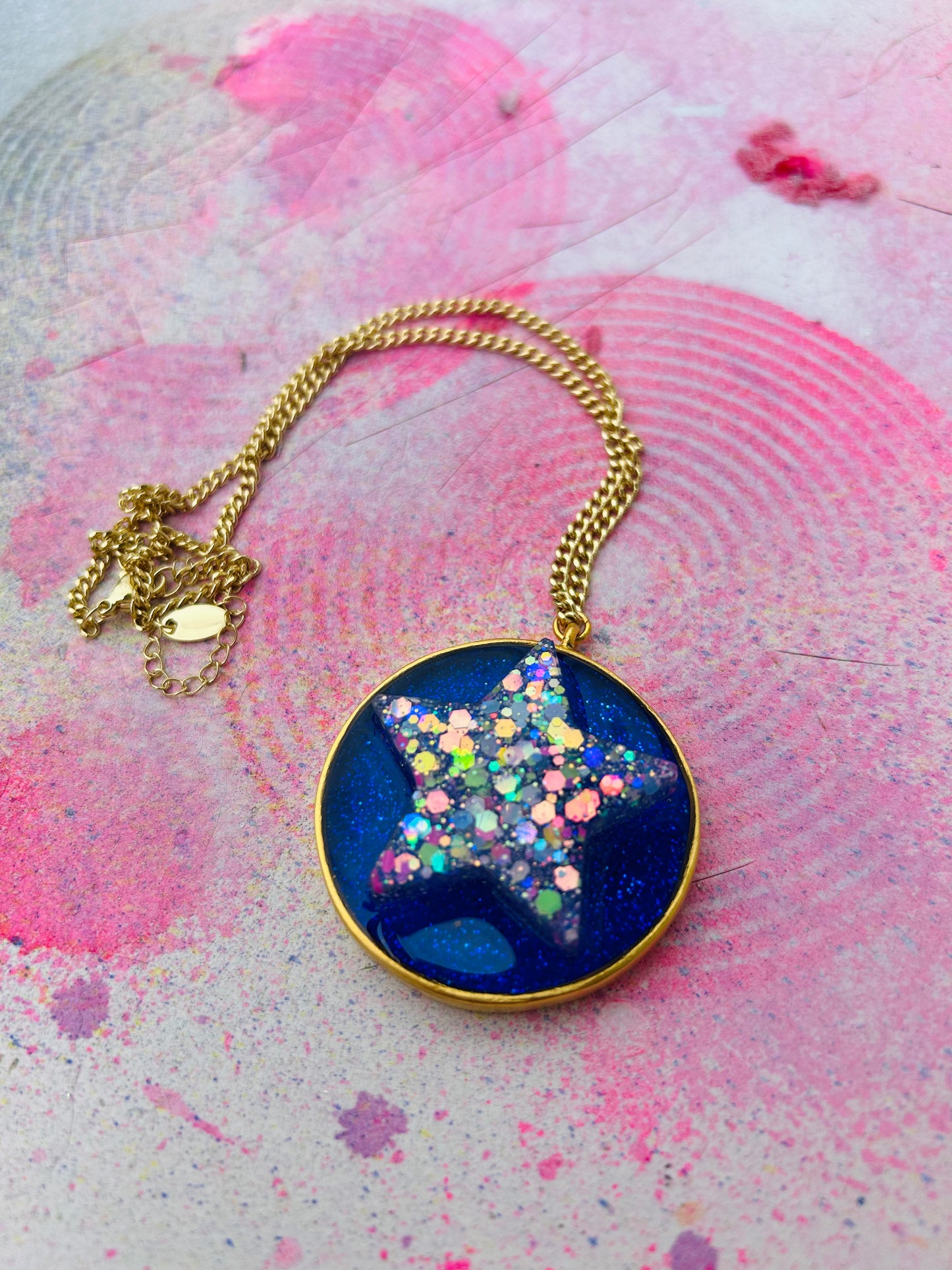 Deep Blue Star Necklace