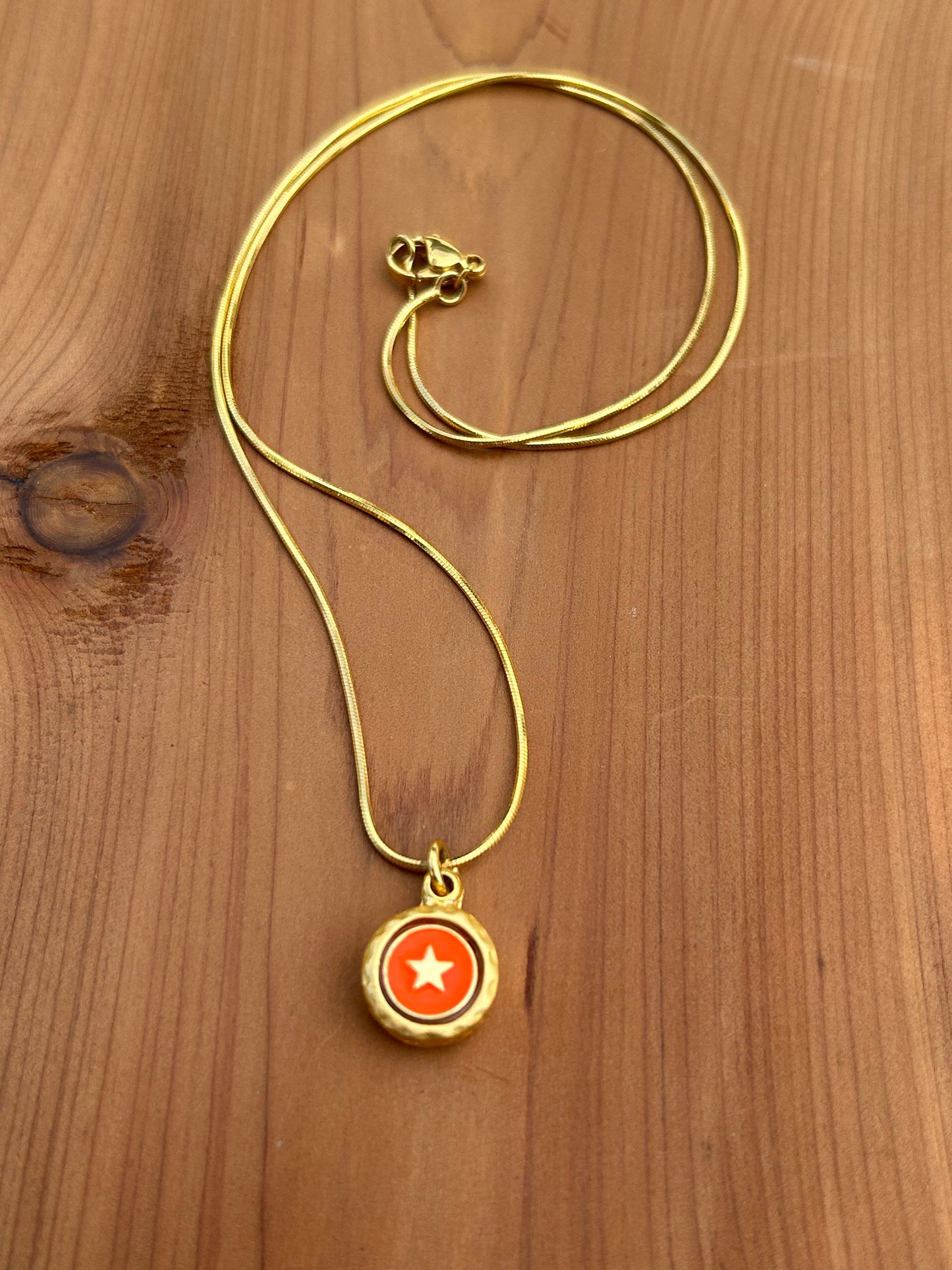 Orange Star Necklace