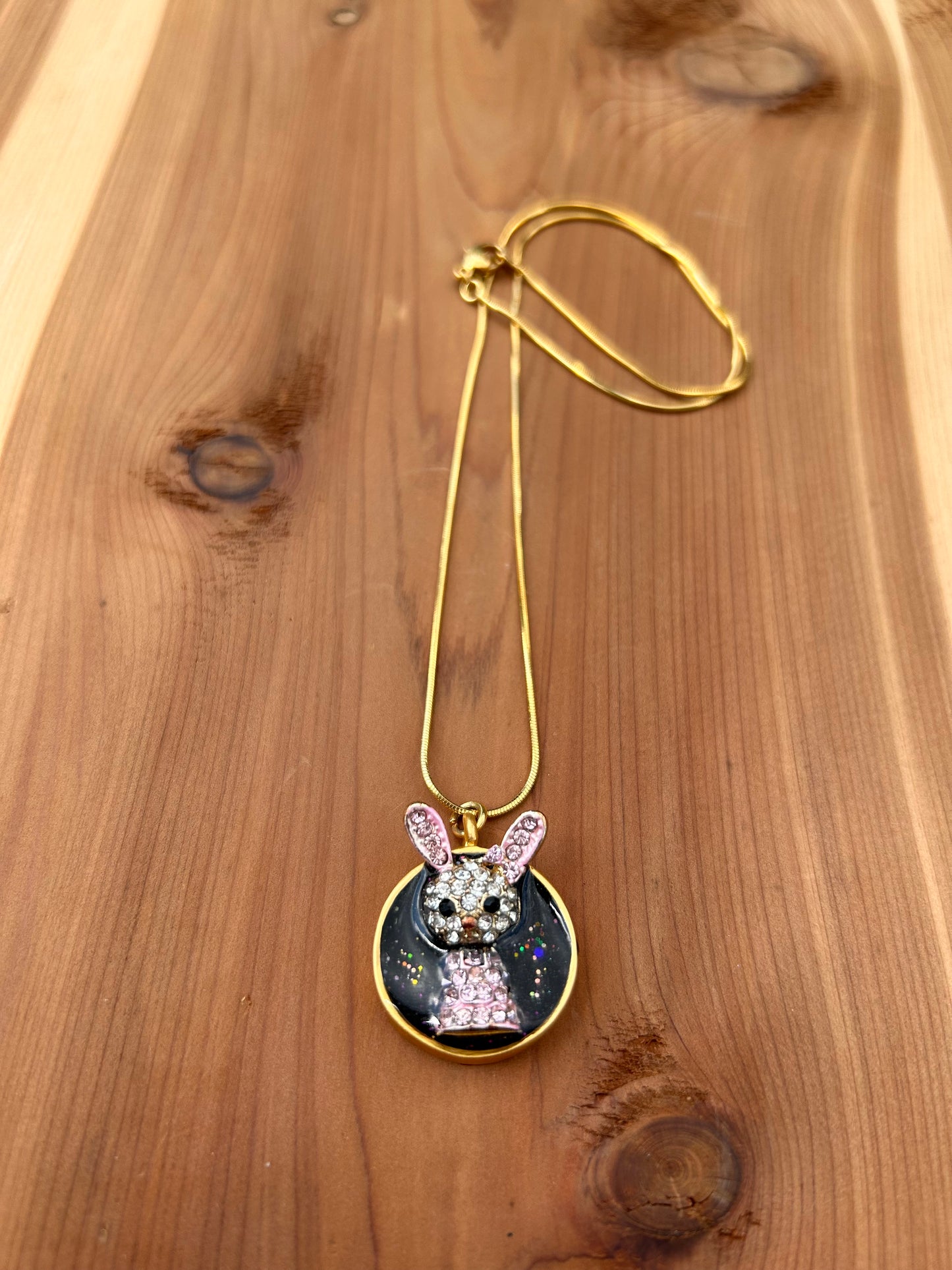 Sparkly Bunny Necklace