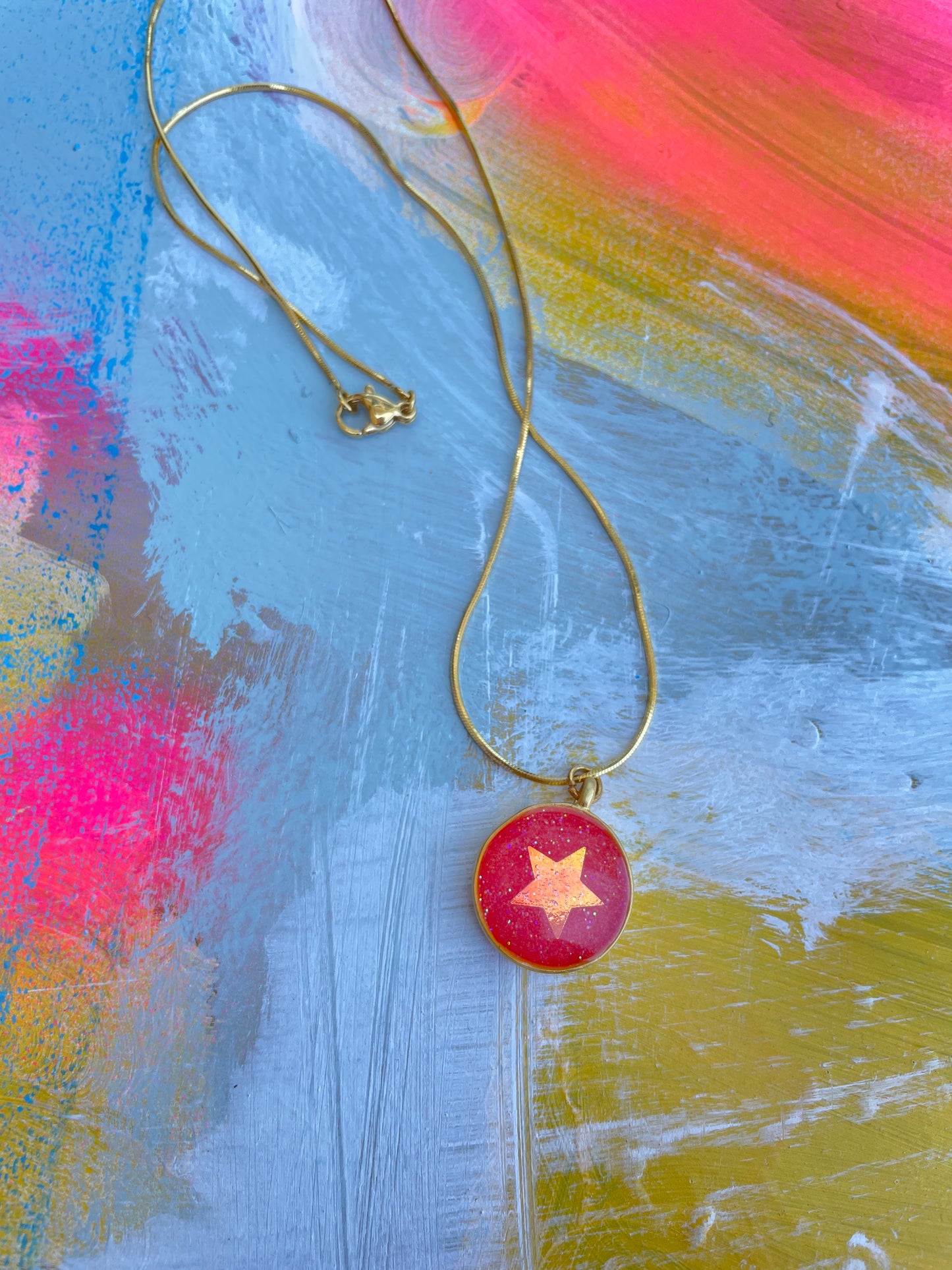 Barbie Pink Star Necklace