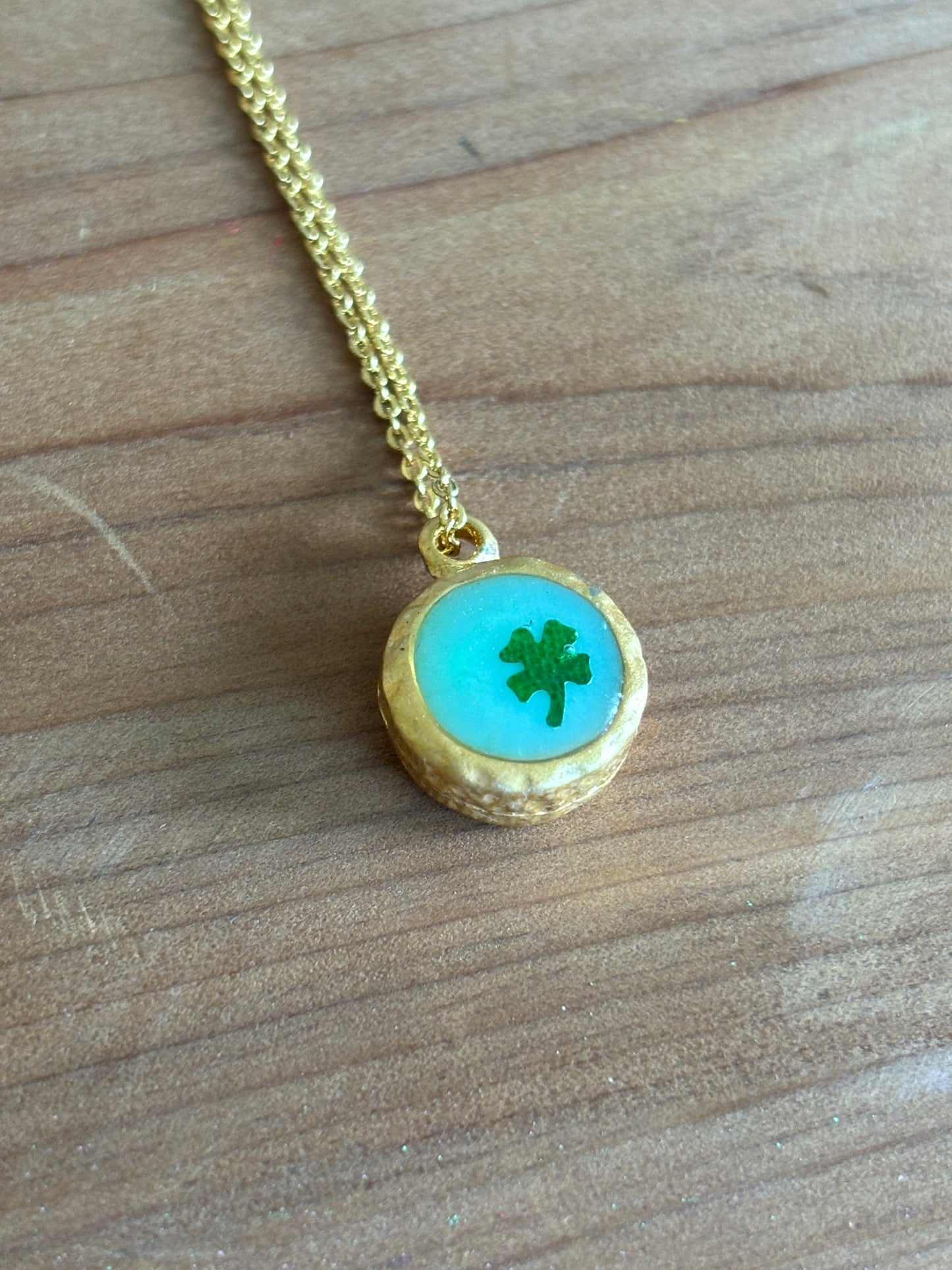 Teeny Lucky Shamrock Necklace