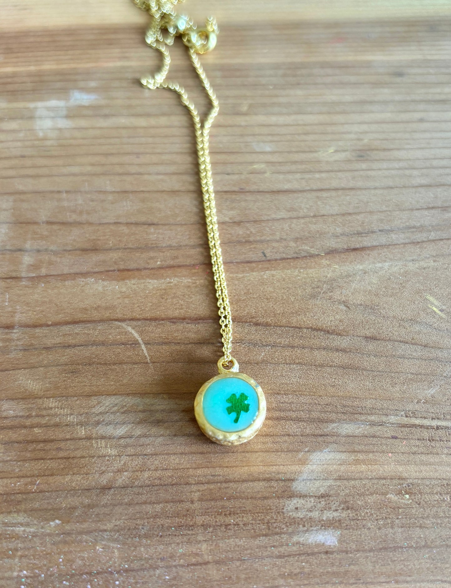 Teeny Lucky Shamrock Necklace