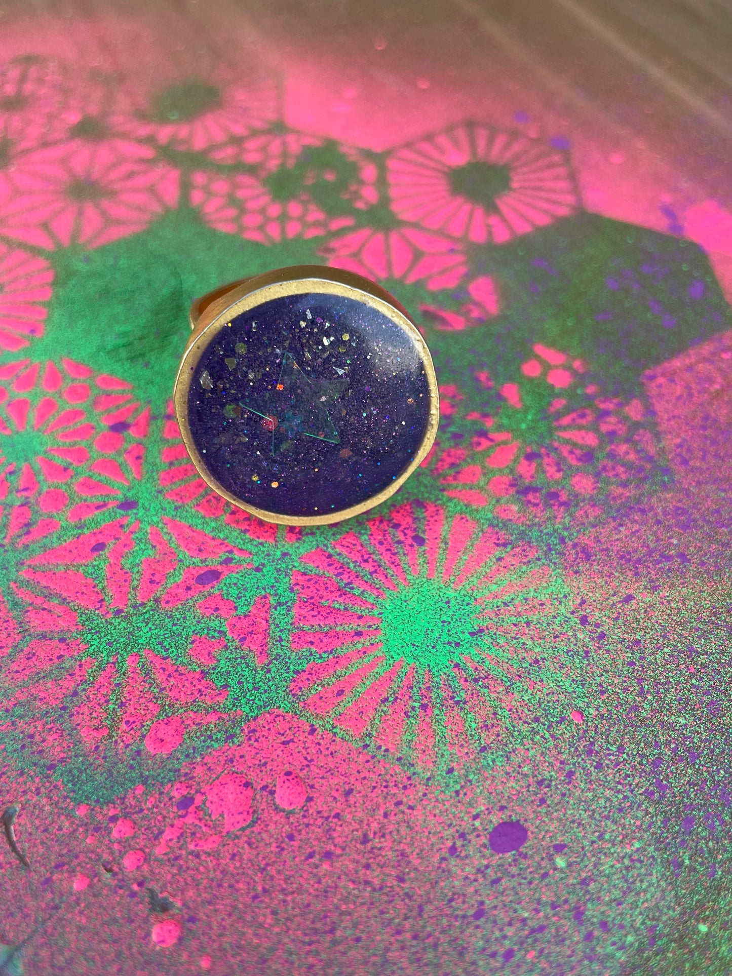 Grape Soda Star Ring