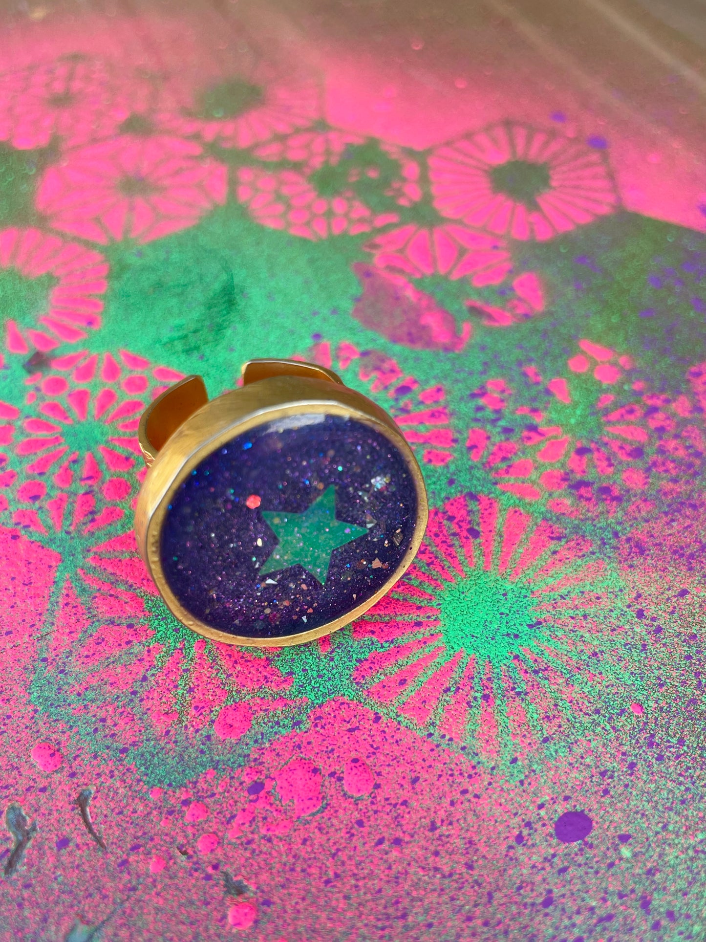 Grape Soda Star Ring