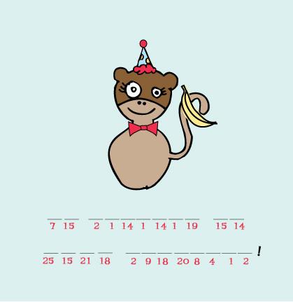 secret decoder card- monkey