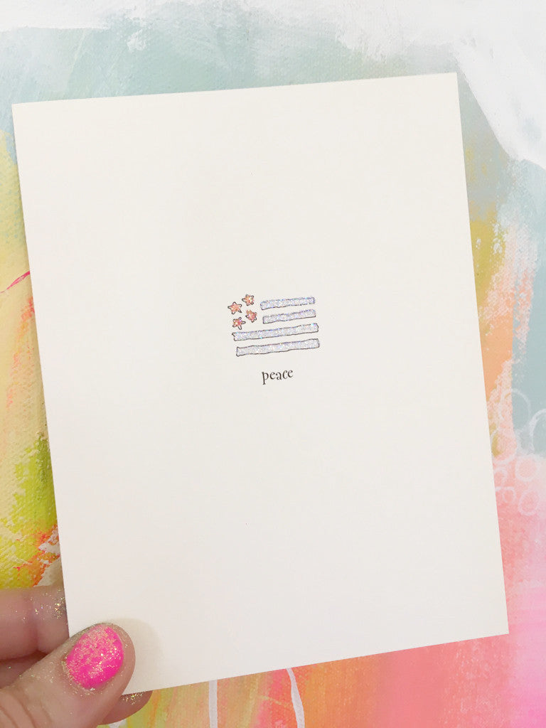 Peace flag greeting card