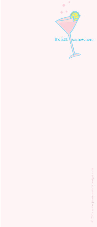 It's cocktail time somewhere notepad