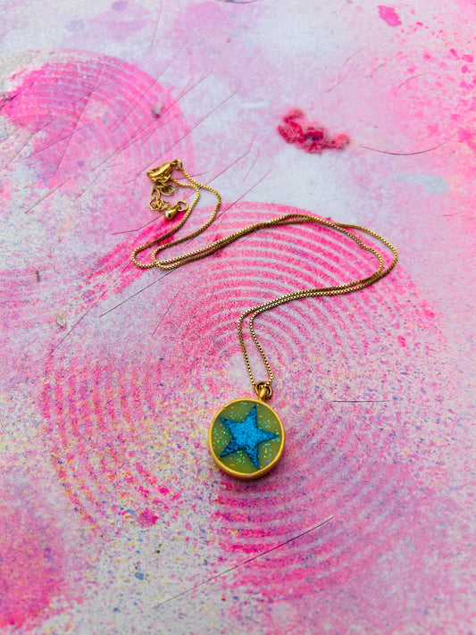 Lime Star Necklace