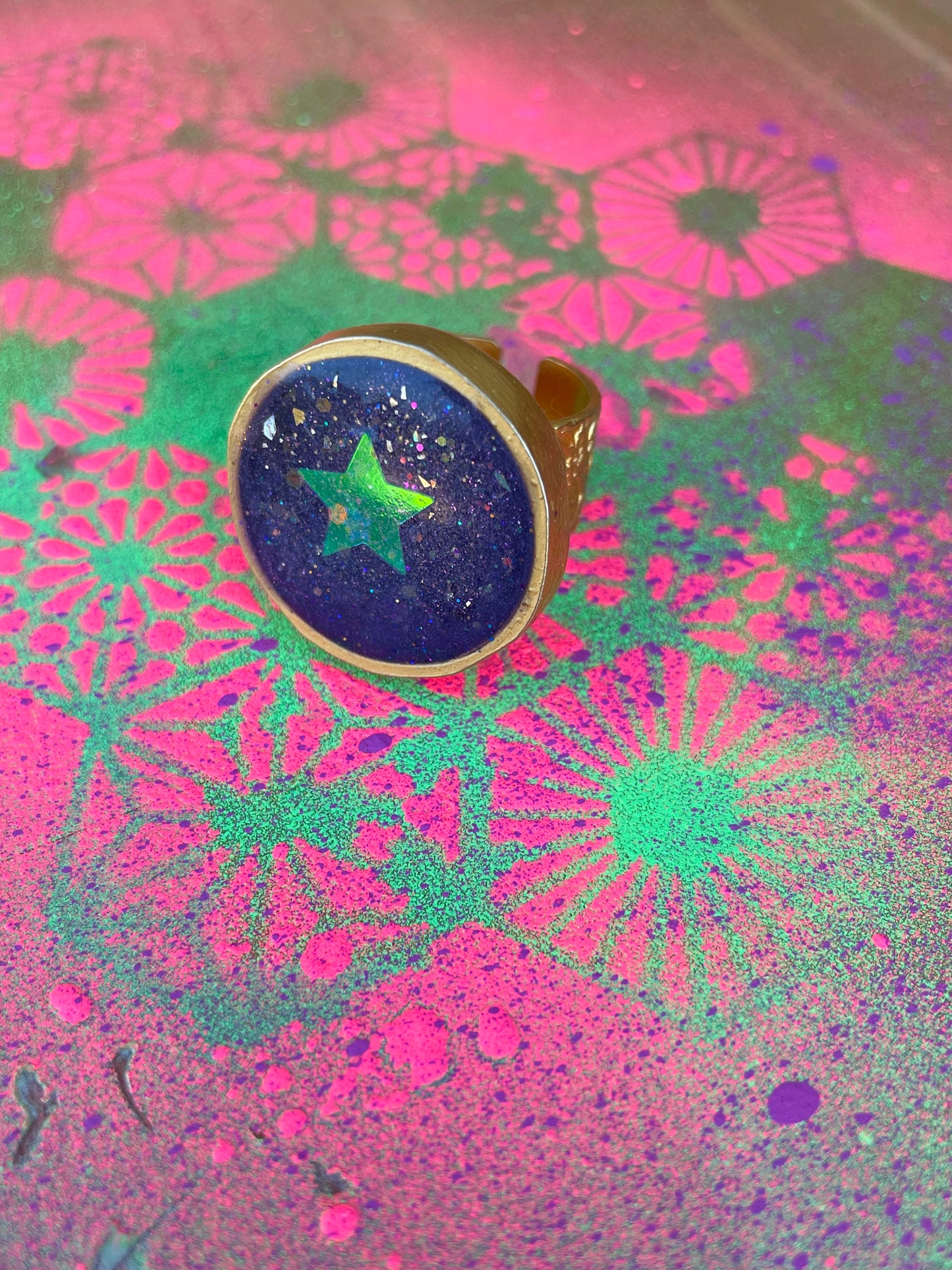 Grape Soda Star Ring