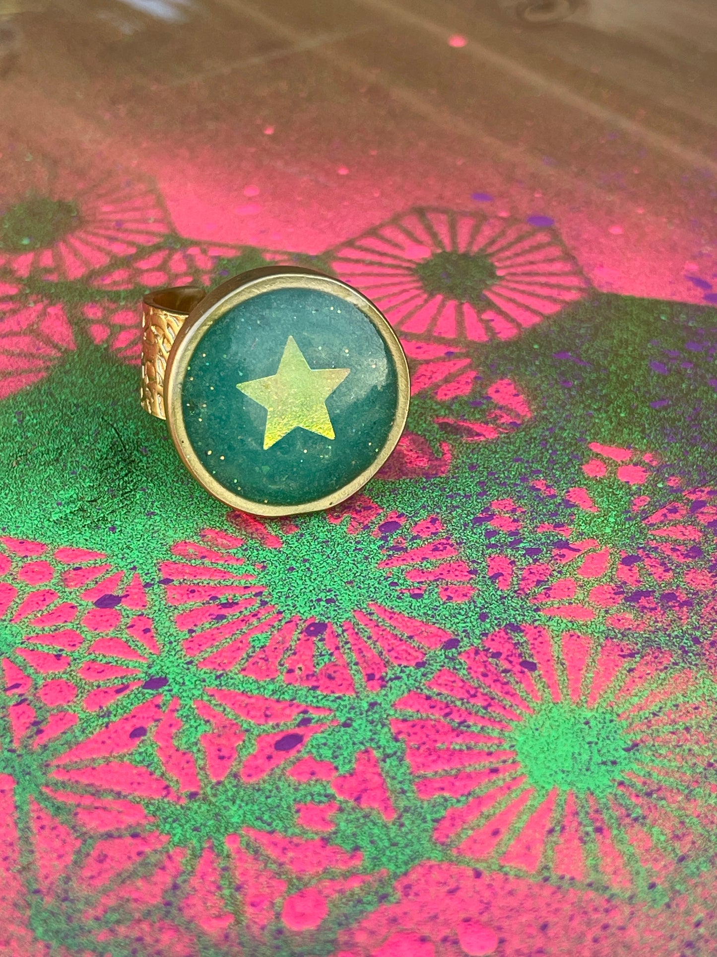 Aqua Star Ring