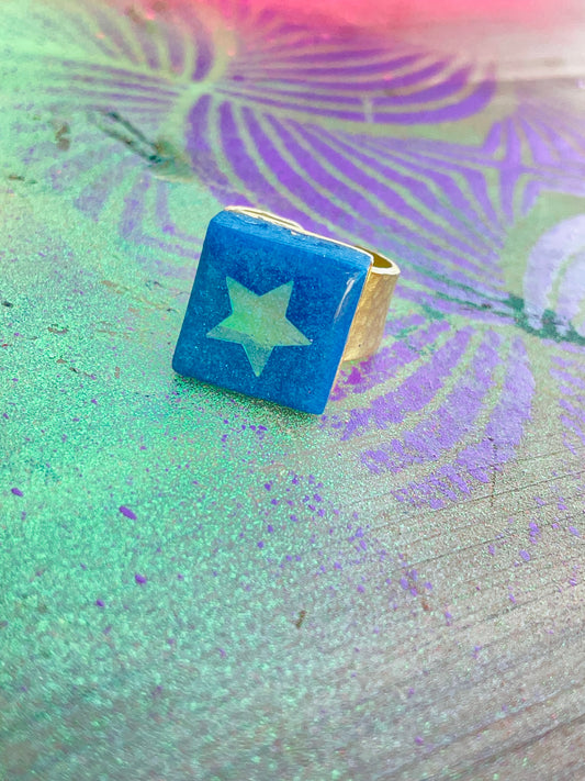 Blue Magic Star Ring
