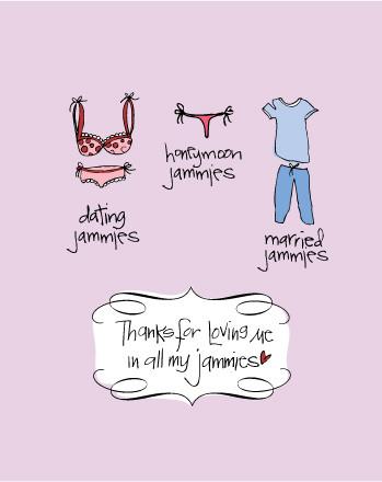 Thanks For Loving Me... Jammies Card