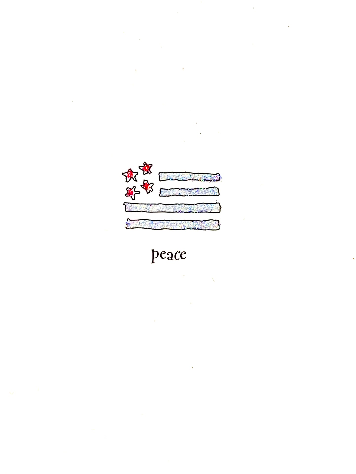 Peace flag greeting card