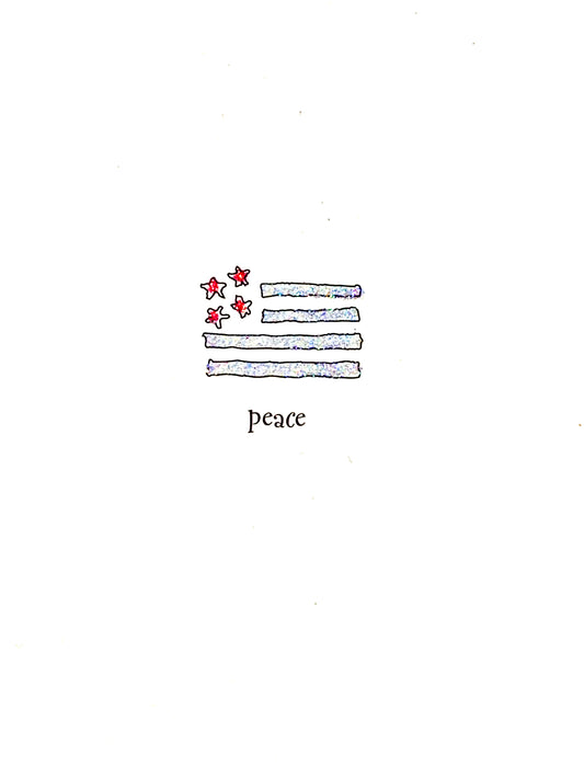 Peace flag greeting card