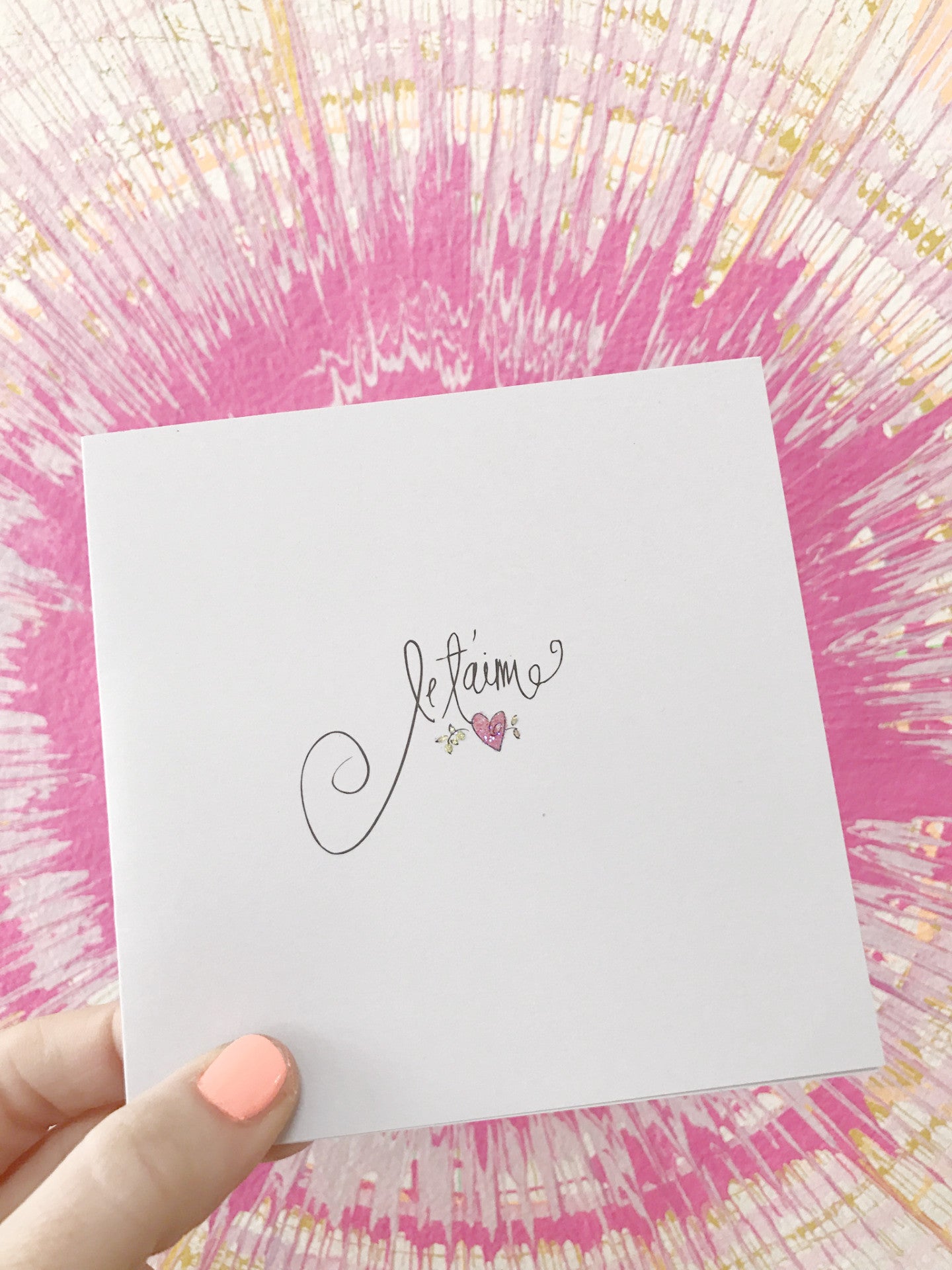 Je t'aime greeting card