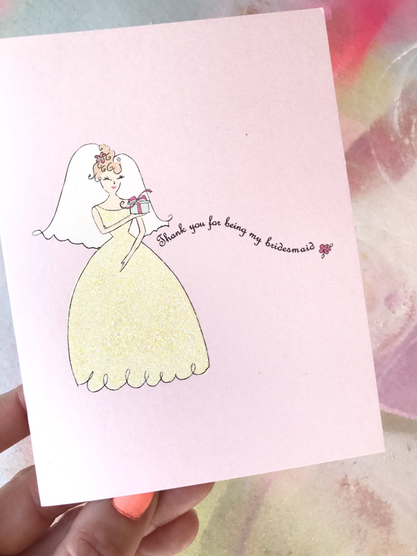 Thank you for being my bridesmaid