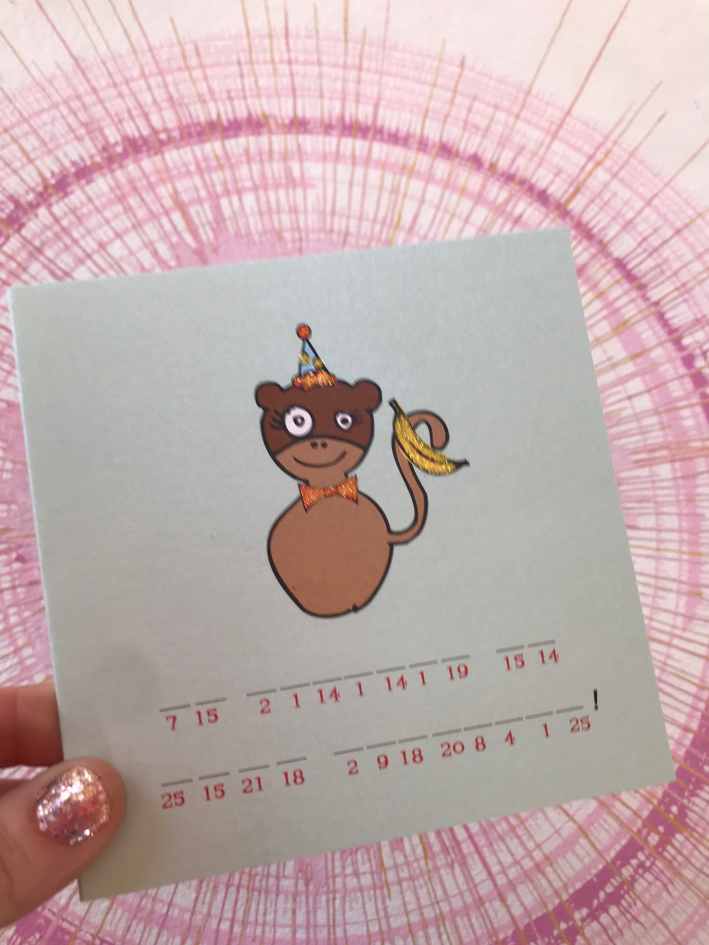 secret decoder card- monkey