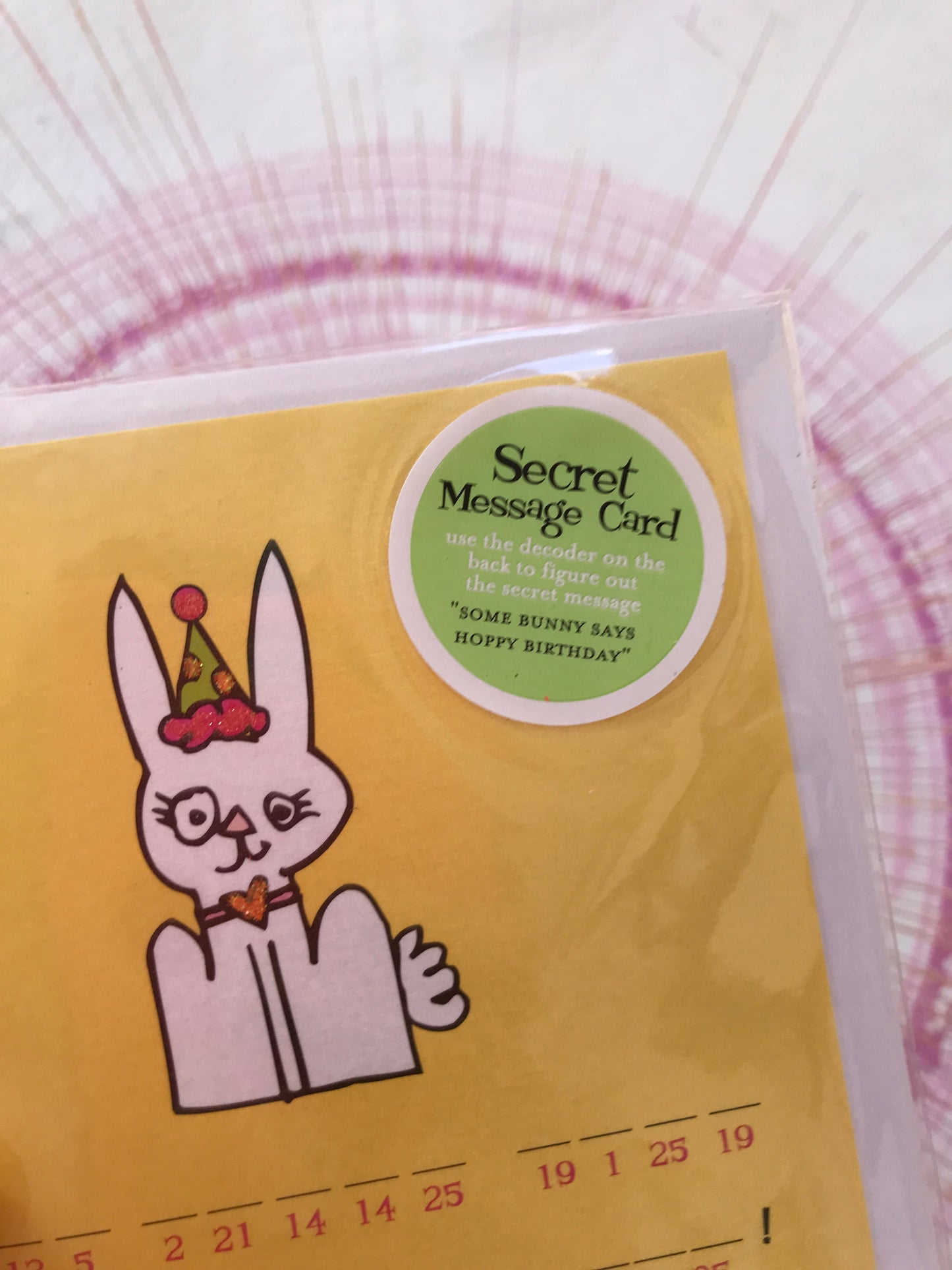 secret decoder card- bunny