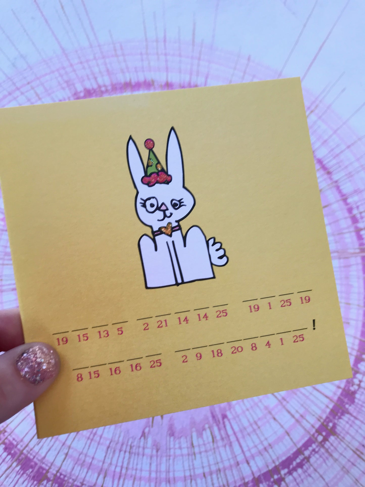secret decoder card- bunny