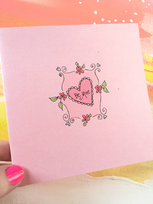 Vintage Be Mine Card