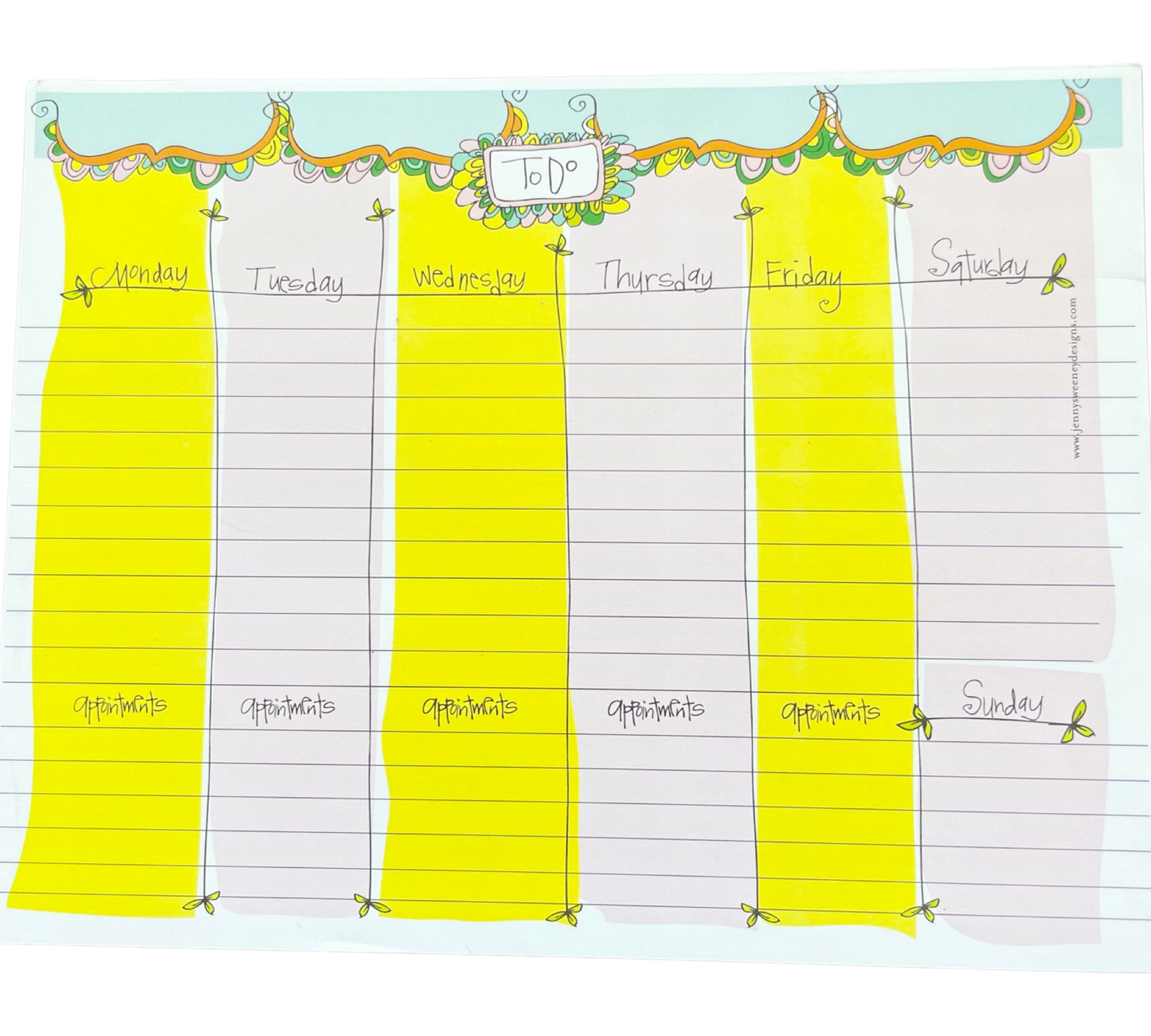Weekly To Do List Notepad Mousepad